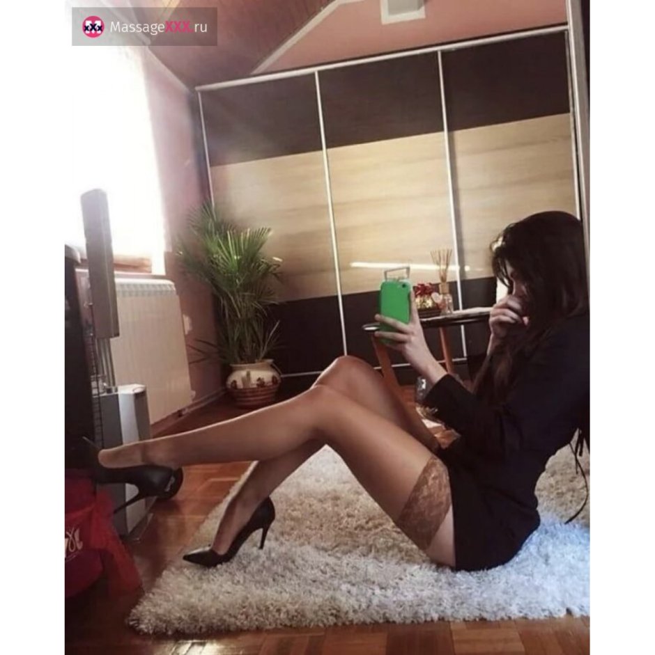 Selfie stockings on legs