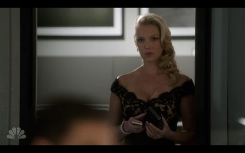 Katherine Hage lit her chest