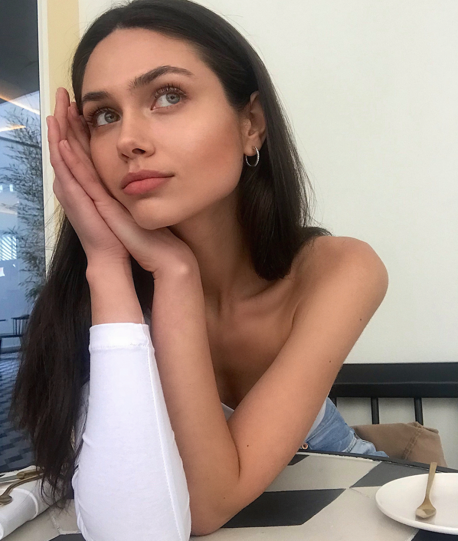 Vika Bronova in a swimsuit