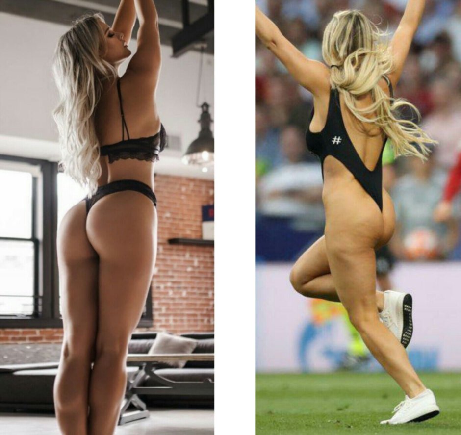 Girls in a bikini without a bottom