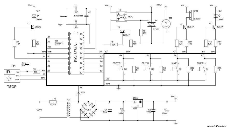 SN8P2501BSG switching circuit