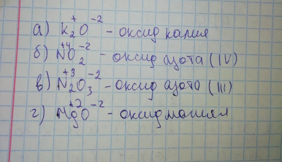 Valence of elements in K2O compounds