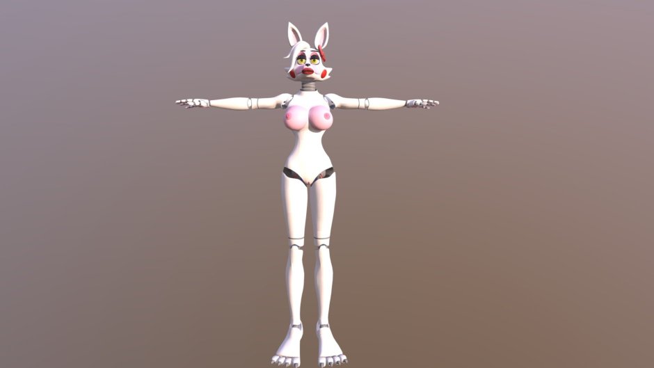 Foxy anime and Mangle in bed XXX