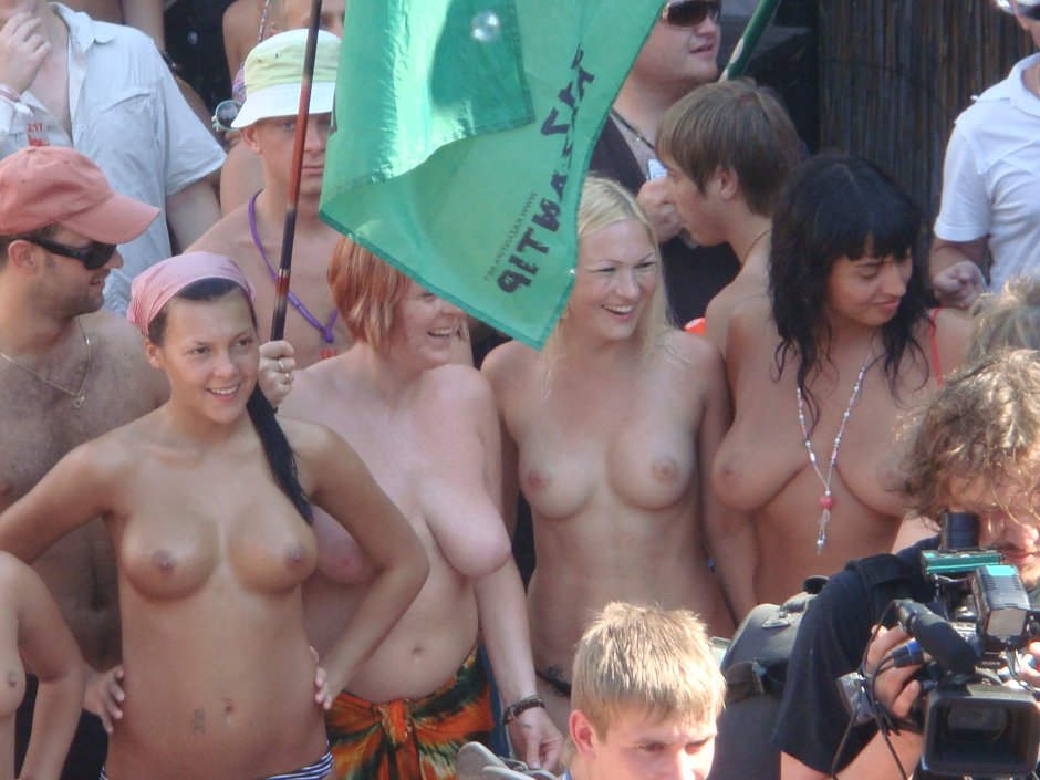 Naked women at the festival
