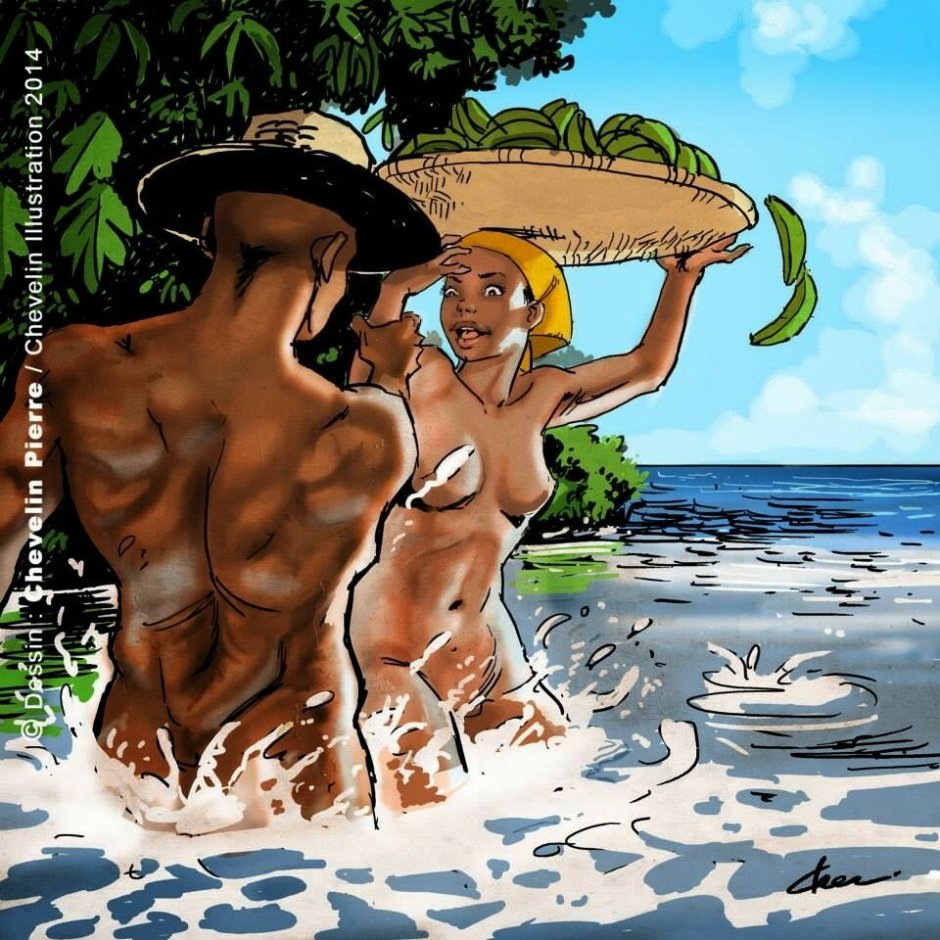 Naked girls on the beach in the sand