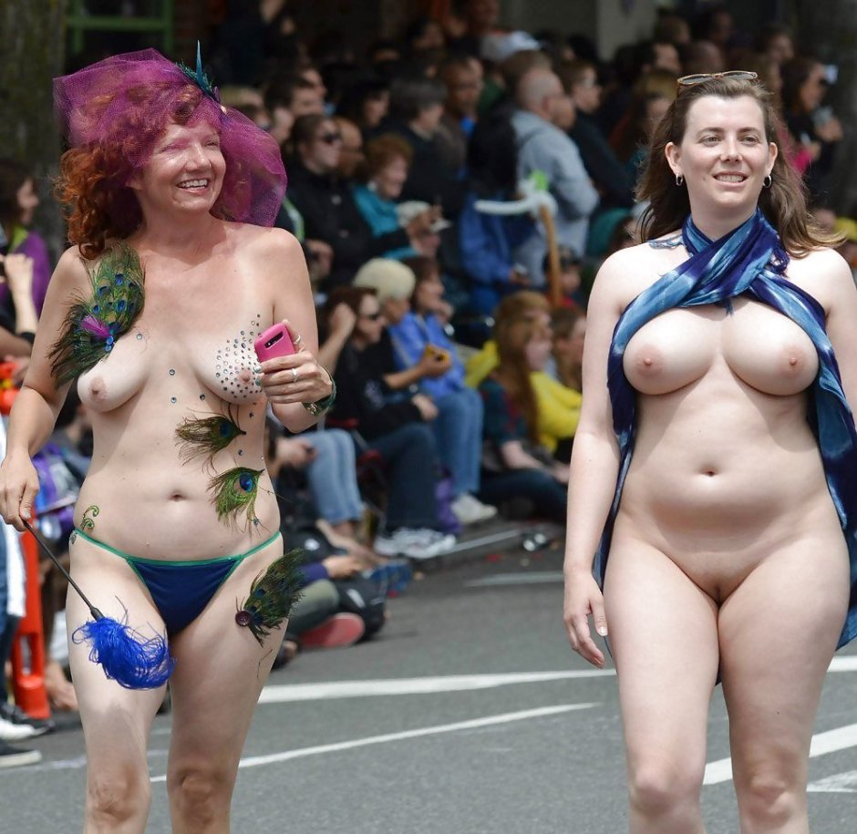 Naked women at the festival