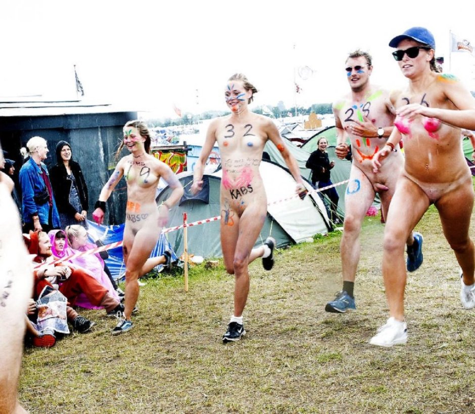 Naked race at the Festival in Denmark