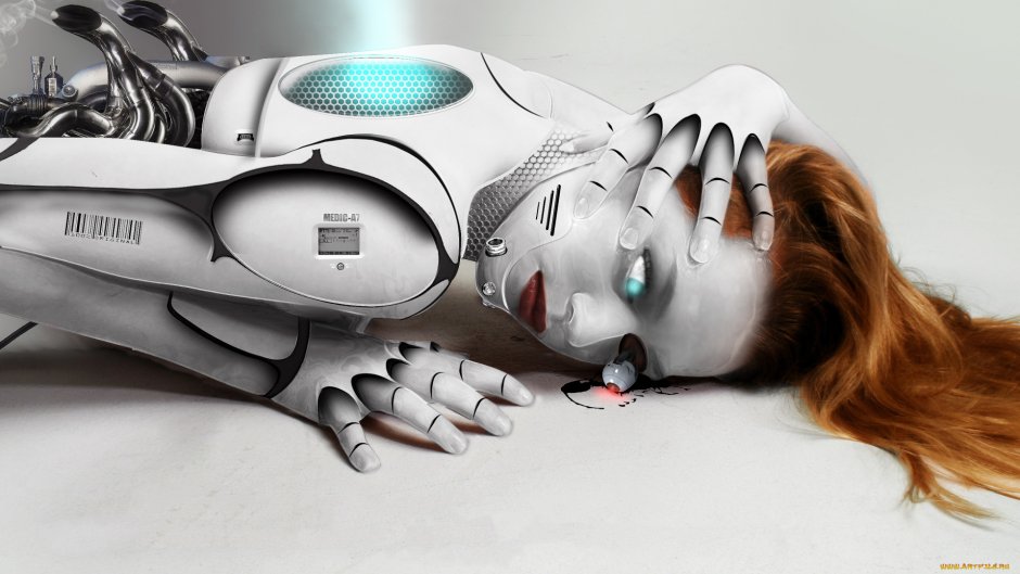 Girl with wires