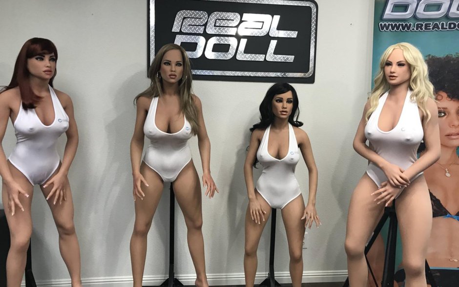 The girl is a realistic robot