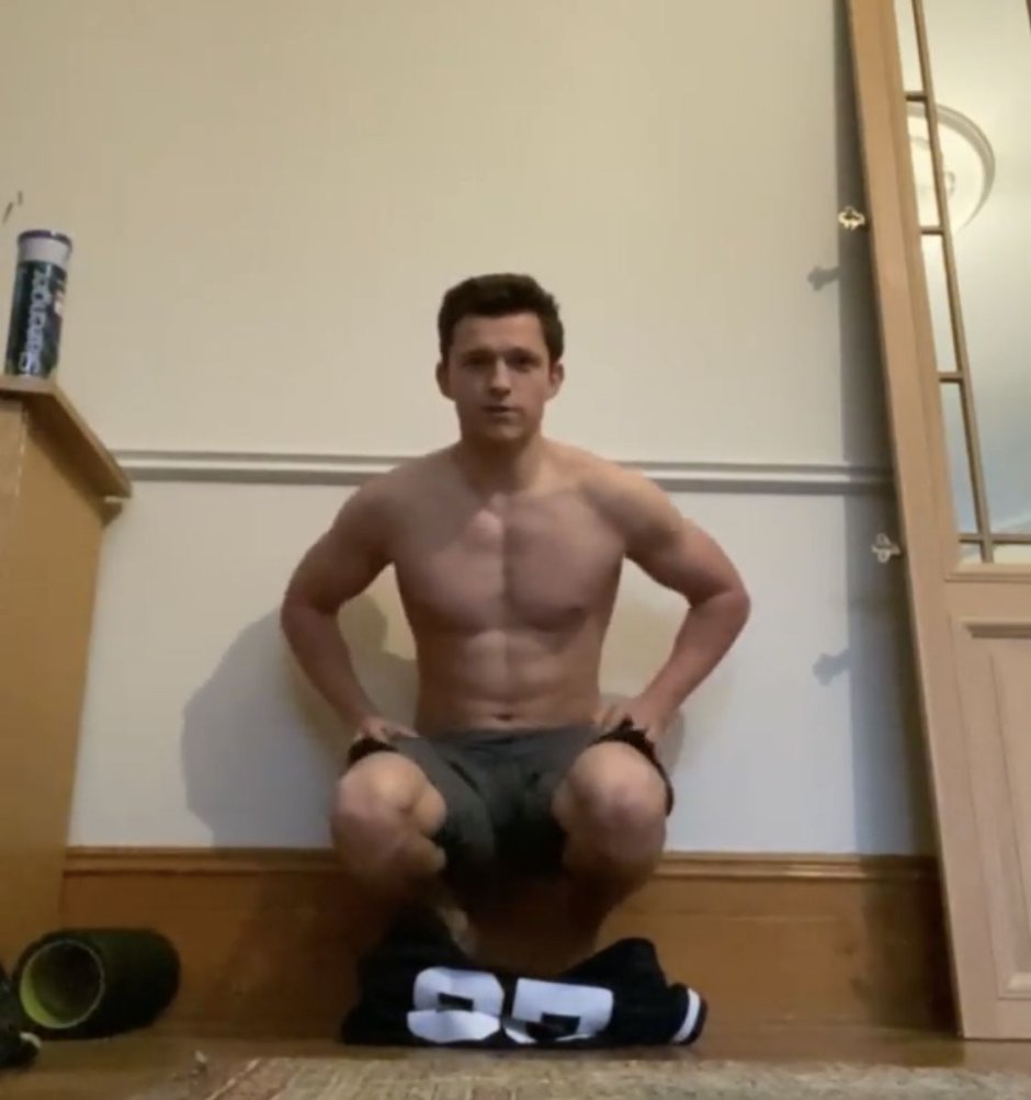 Tom Holland without T -shirt