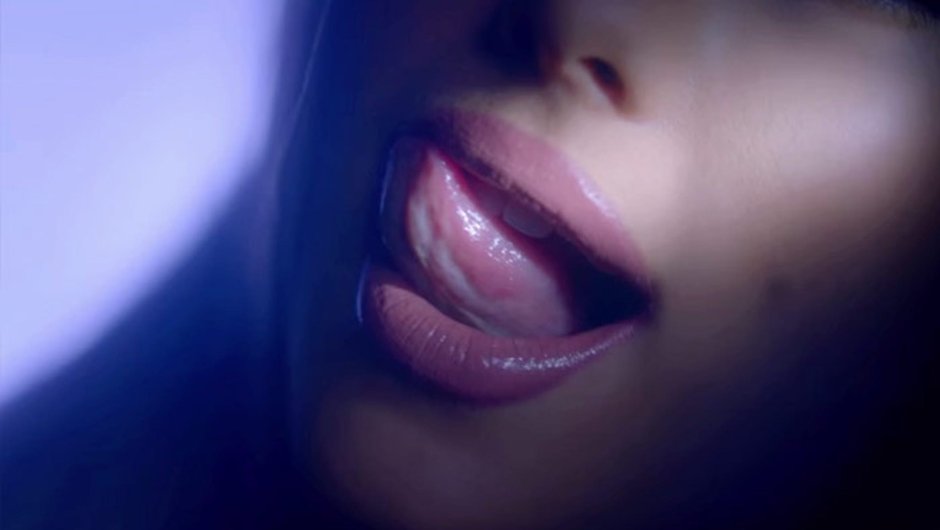 Licks lips