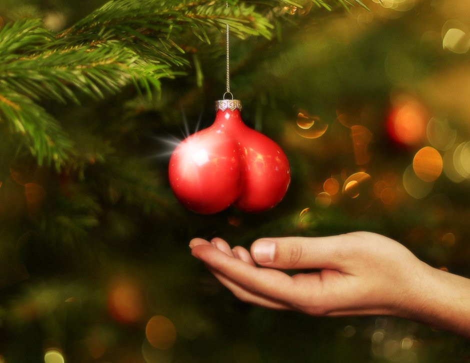 Toy chest on a Christmas tree