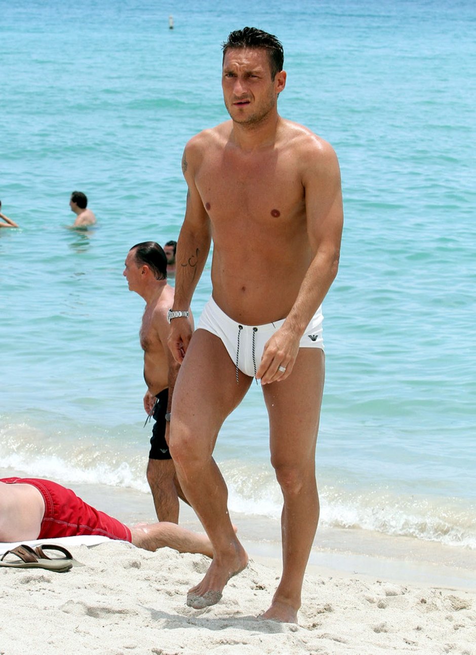 Francesco Totti on the beach