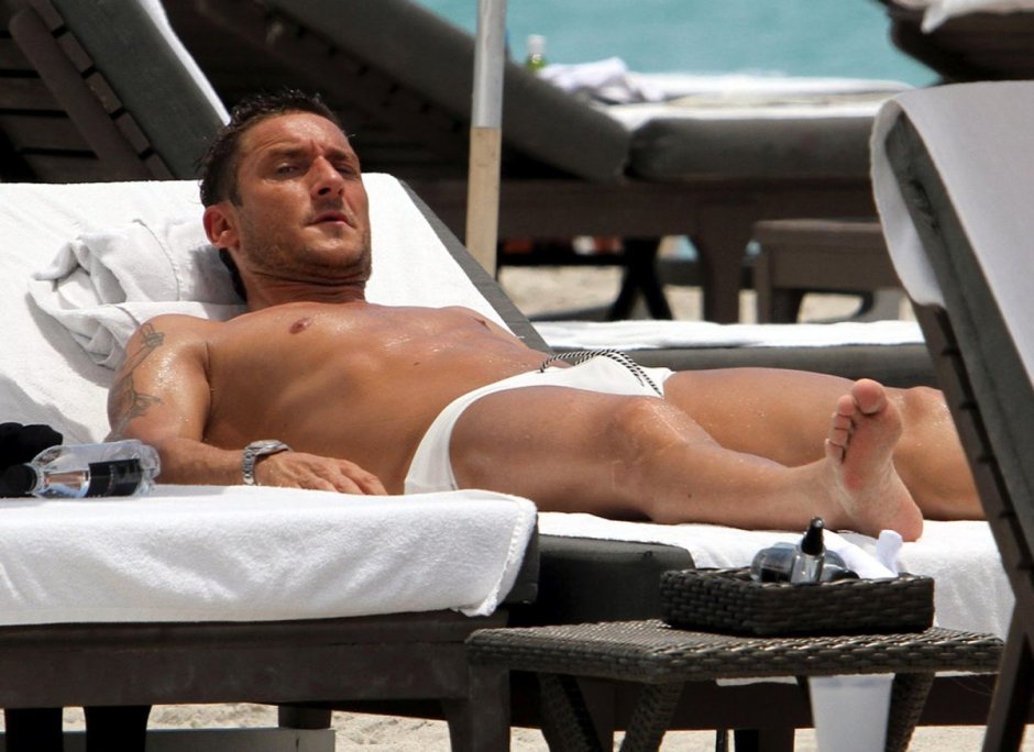 Francesco Totti on the beach