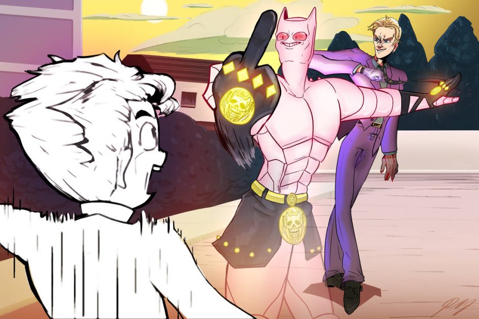 Jojo Kira Yoshikage and Killer Queen