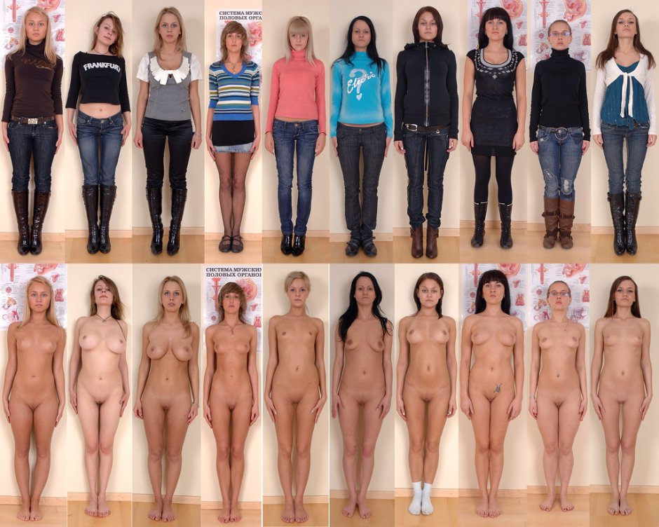 Naked wives in clothes and without her