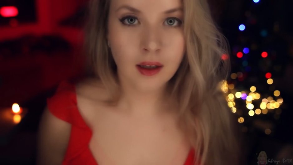 Valeria ASMR remote video with eyes on the chest