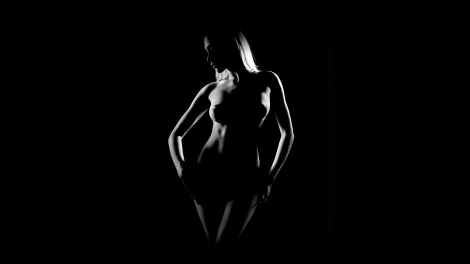 Erotic girls on a dark background