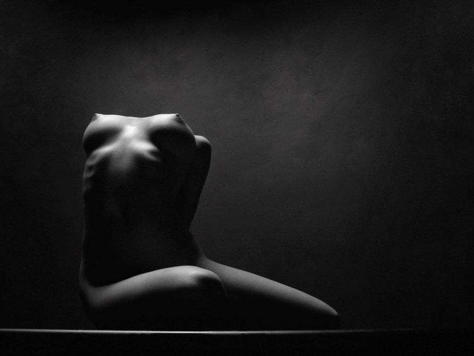 Erotic girls on a black background