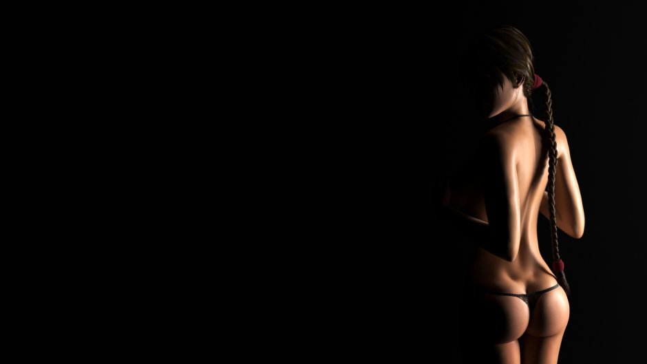 Erotic girls on a black background