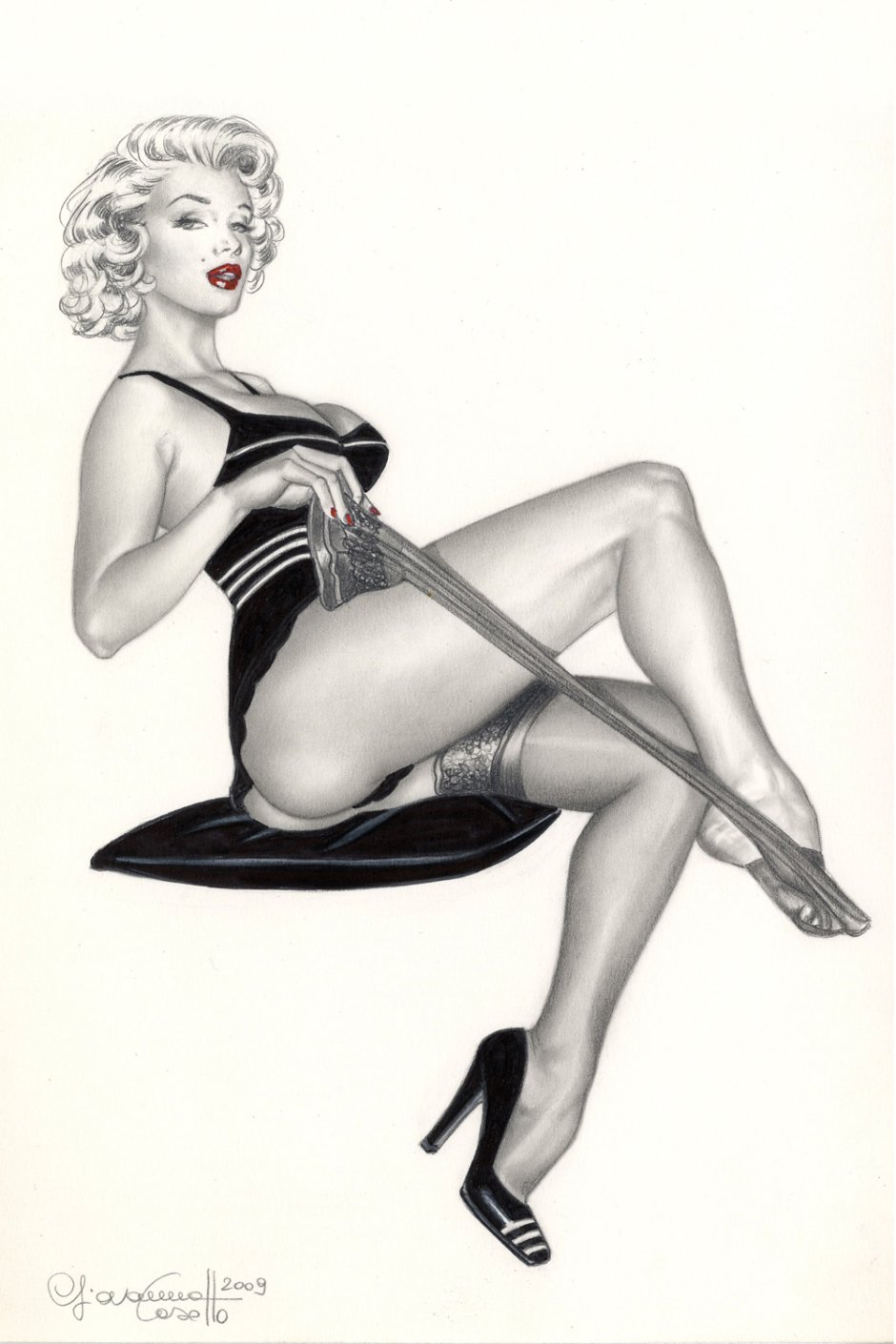 Porn graphic sketches in the style of PIN AP