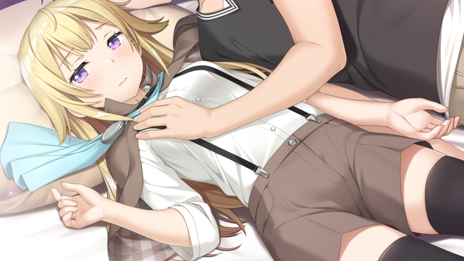 Anime girl sat on