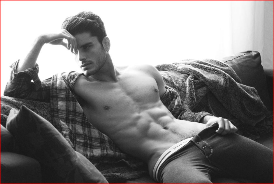 Young thin guys in shorts