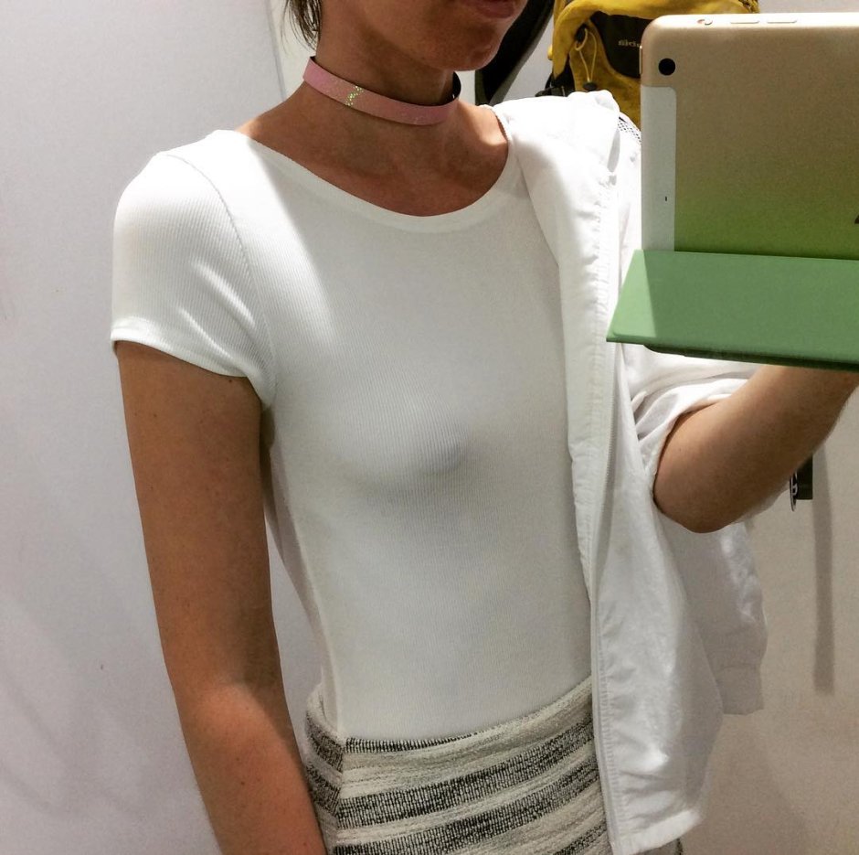 The T -shirt shines through