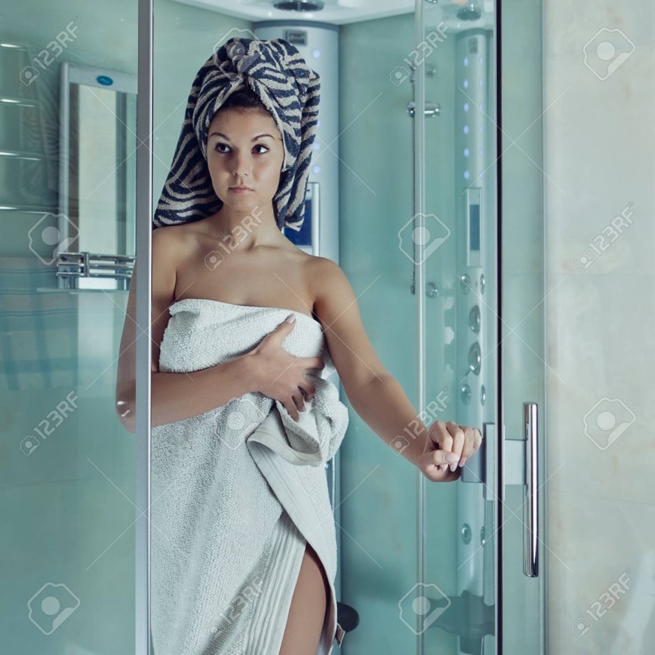 Naked Japanese in a towel