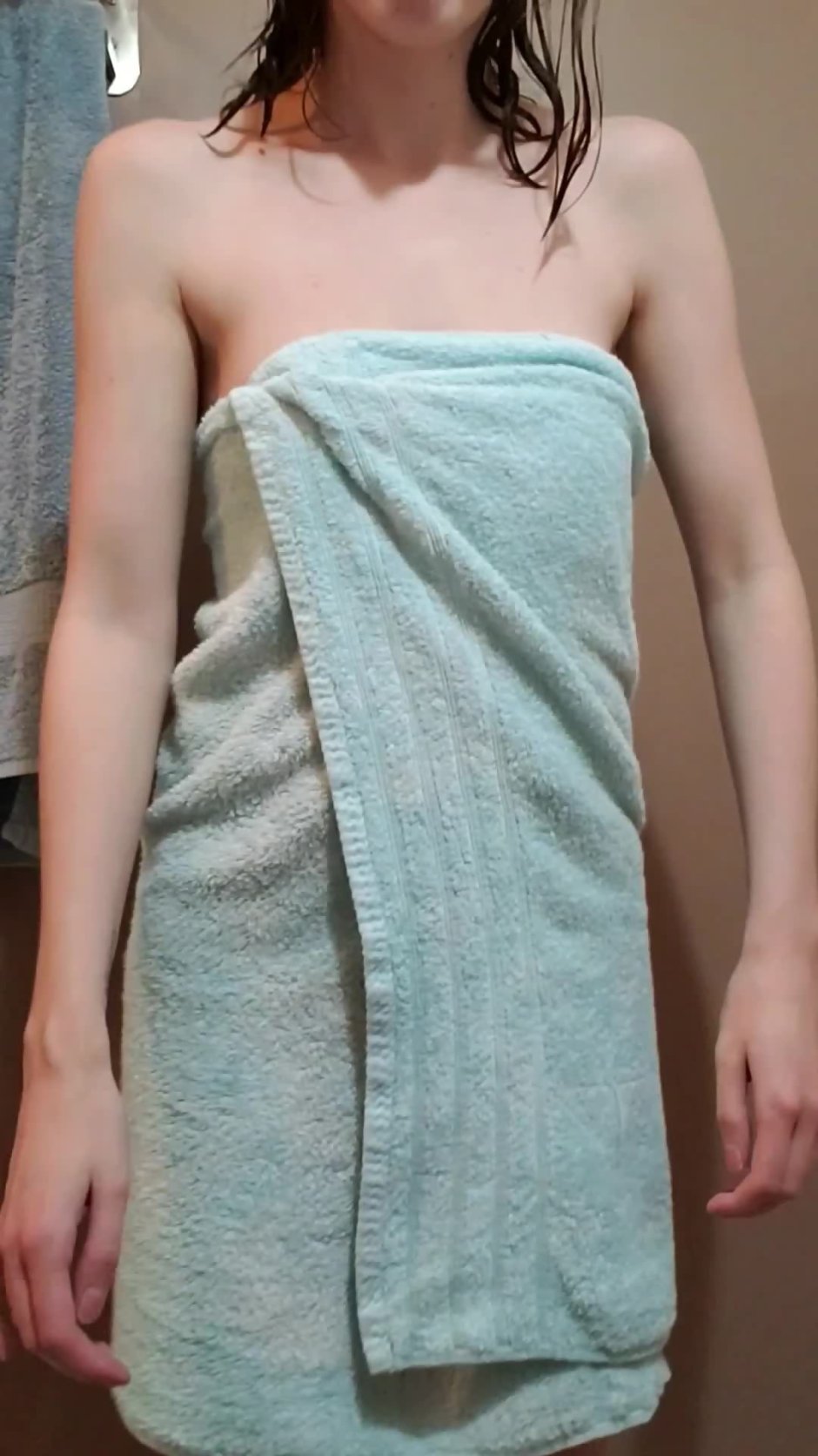 Girls with big tits in a dressing gown
