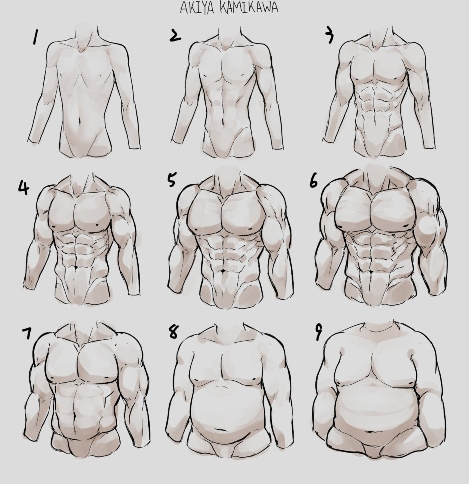Large physique in men reference