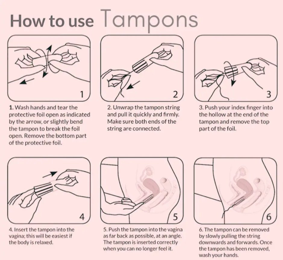 The tampon is where