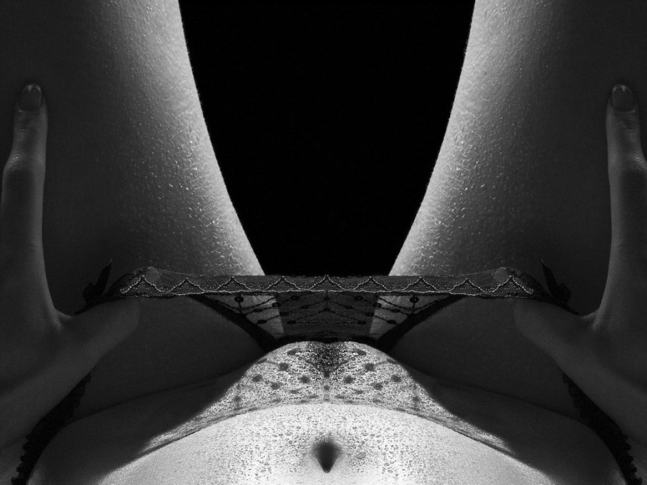 Girls in stockings without panties