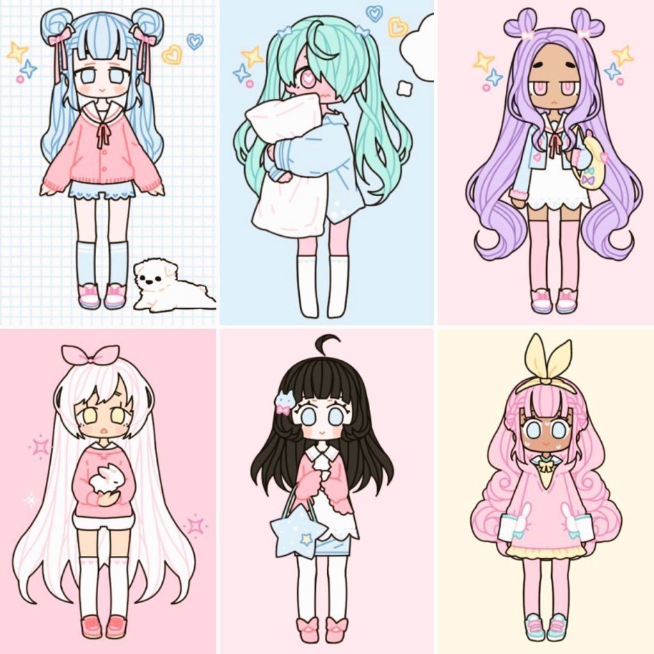 Anime stickers for sketching