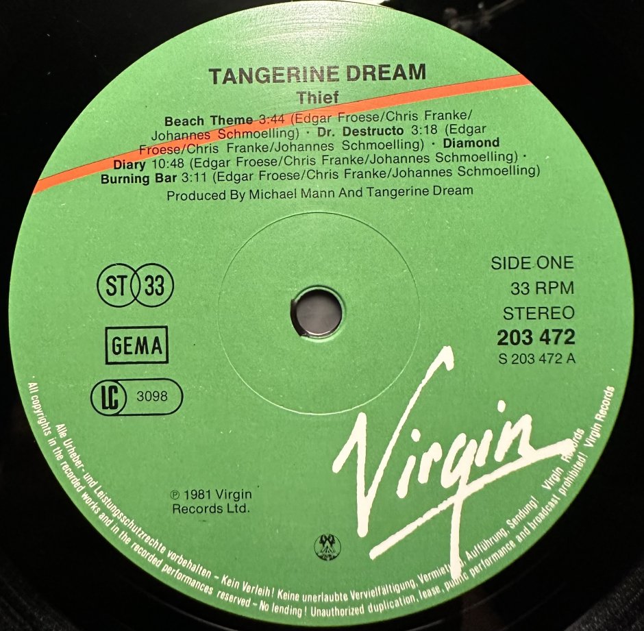 The Park Is Mine Tangerine Dream