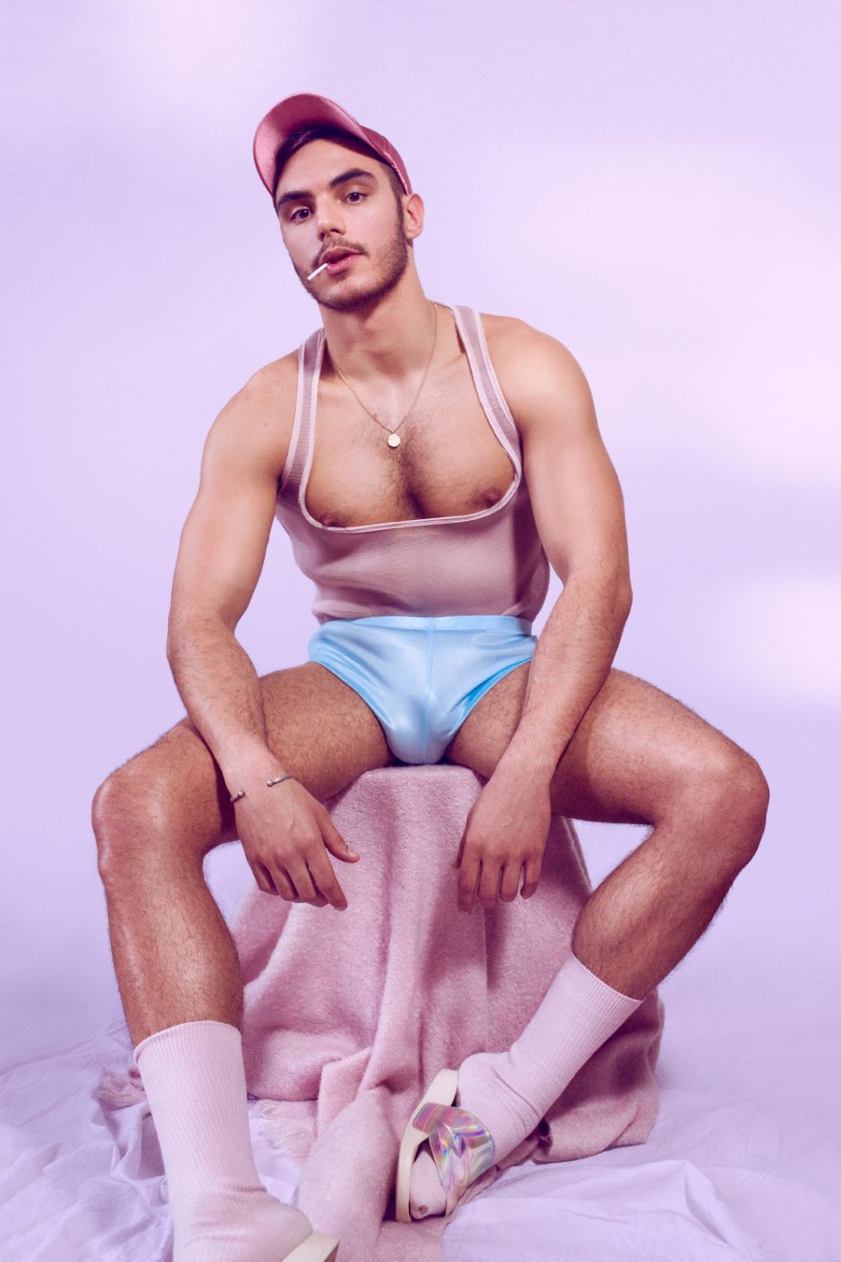 Photo of Xavier Dolan with a naked member