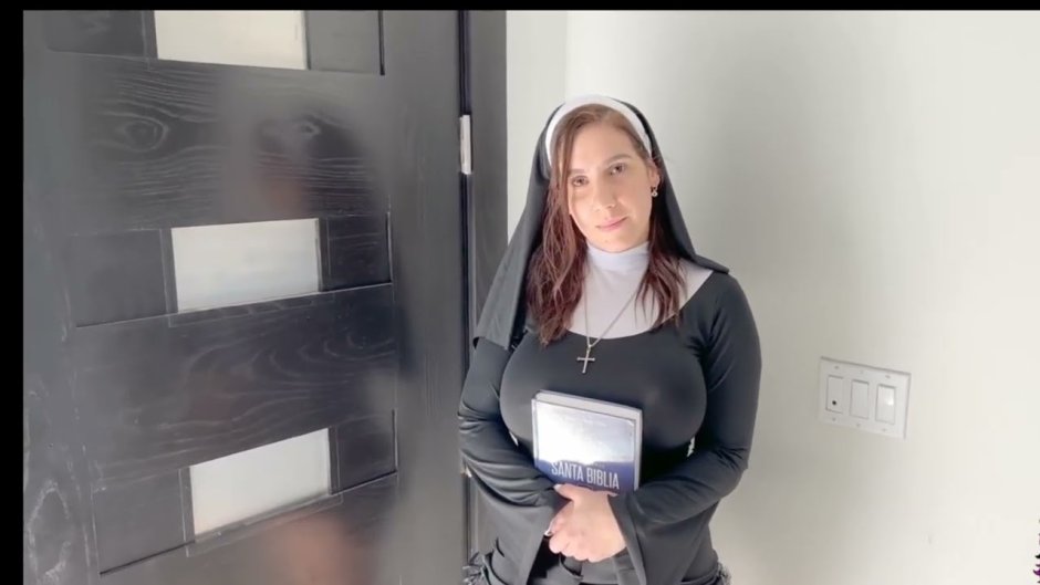 Beautiful priests on yoga
