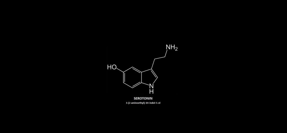Chemical formulas on a black background