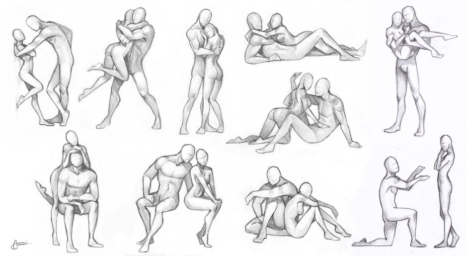Poses for an intimate photo shoot