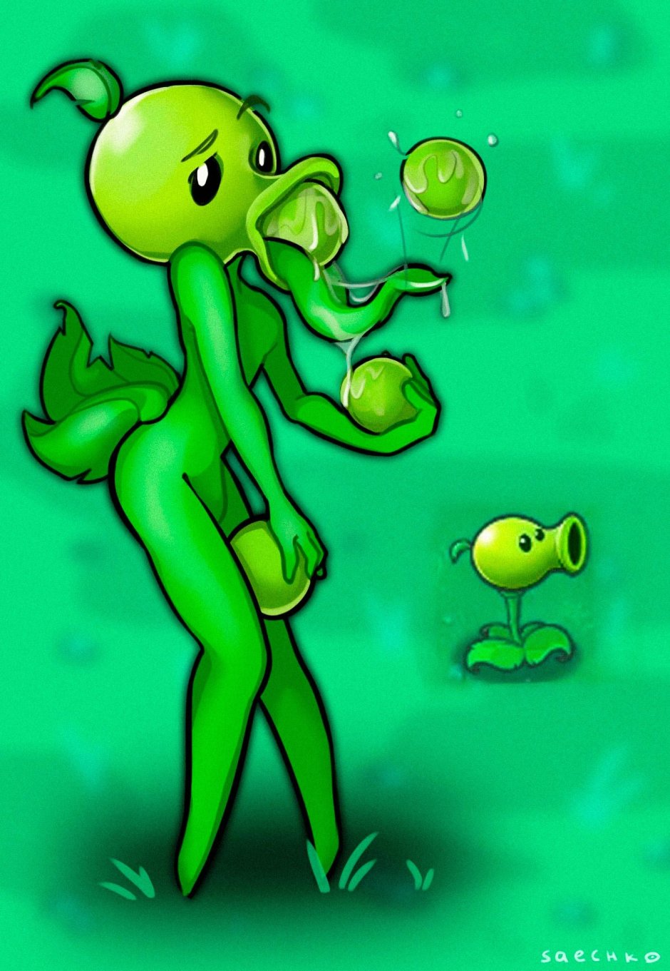 Plants against the zombie Rule 34 SEX