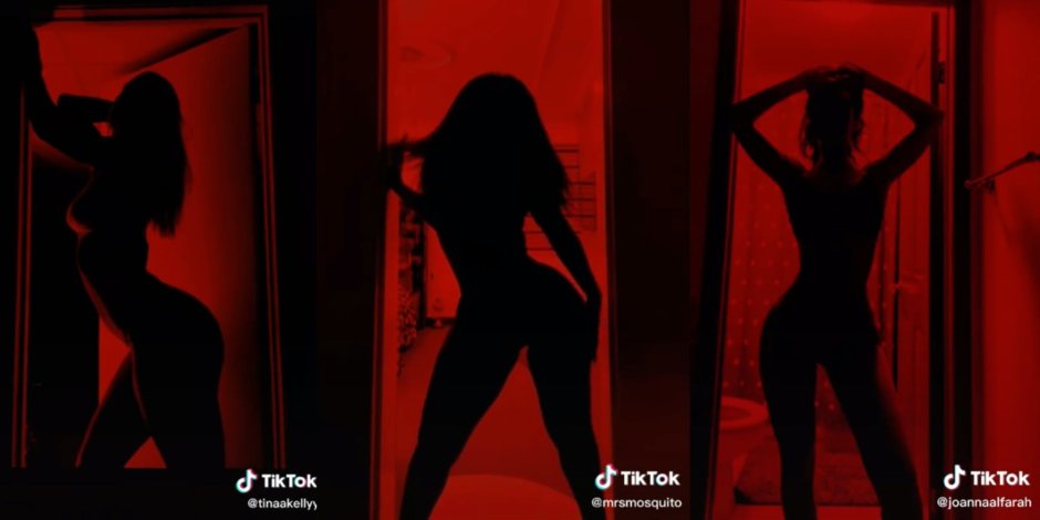The silhouette of the girl in the doorway