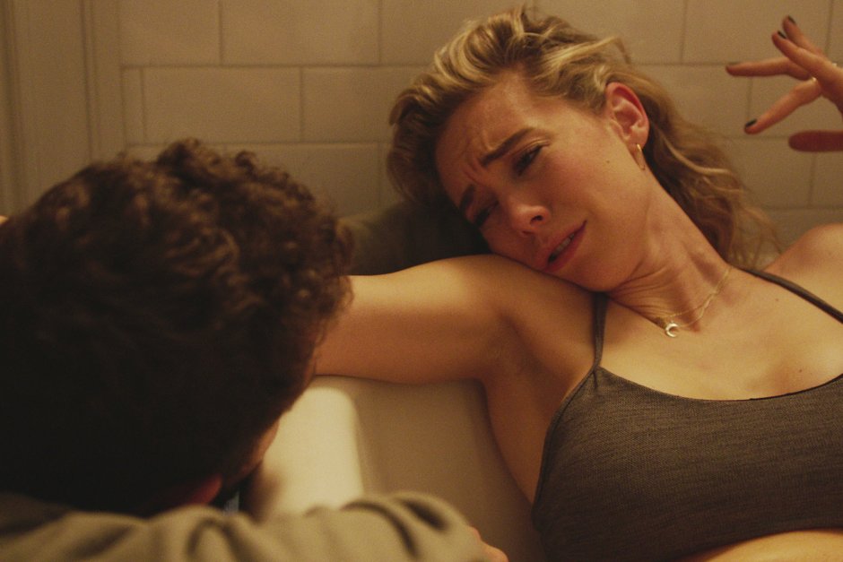 Katherine Waterston and Vanessa Kirby Kiss