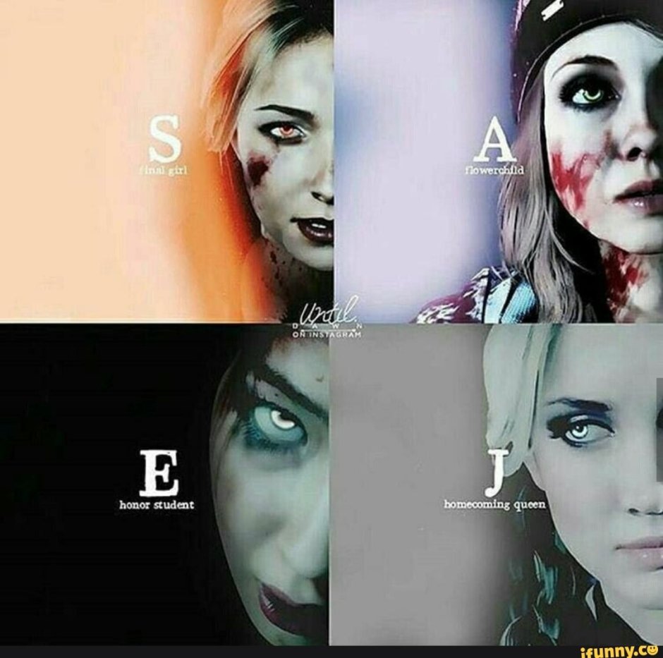 Actors of the game Until Dawn