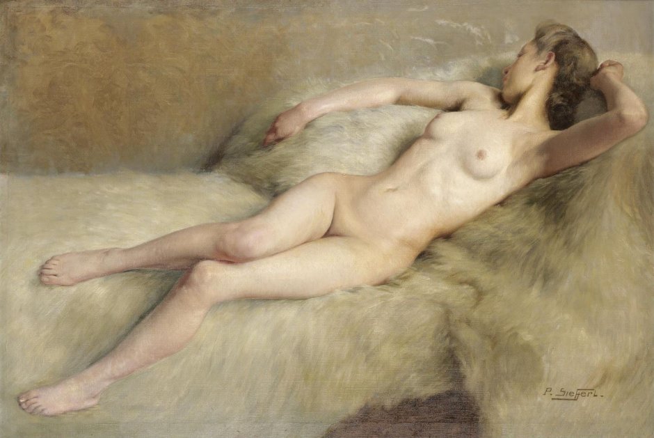 Feminine pubis in painting