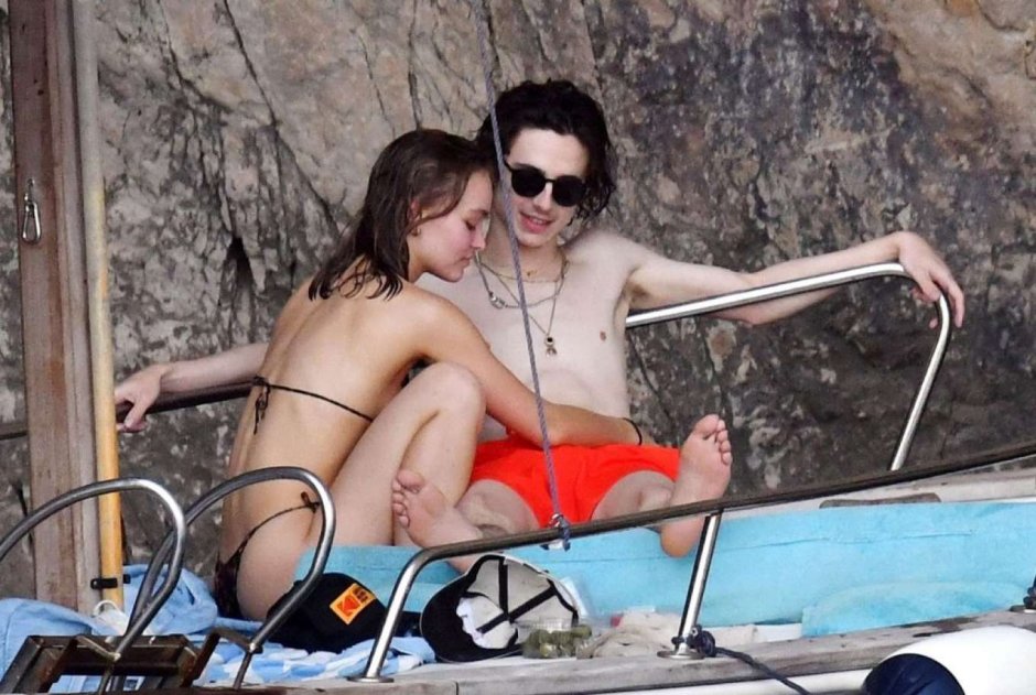 Lily Collins and Timothy Shalame