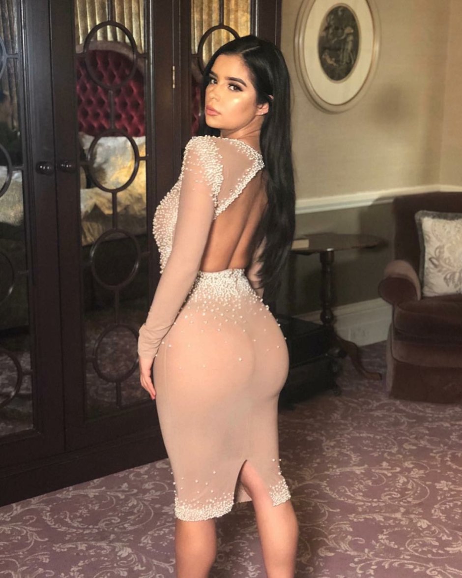 Kelsi Monroe in a dress