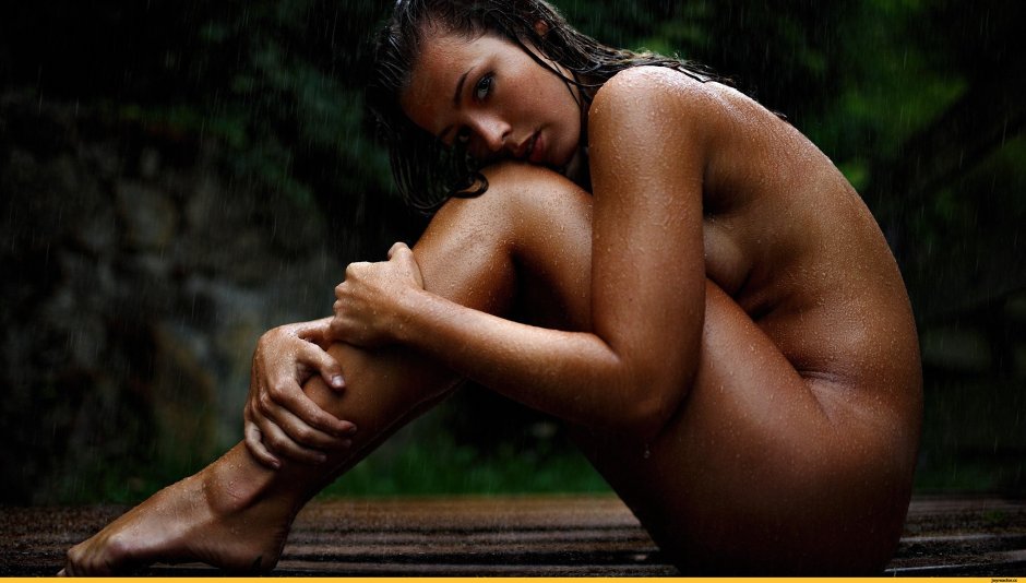 Nude on a dark background