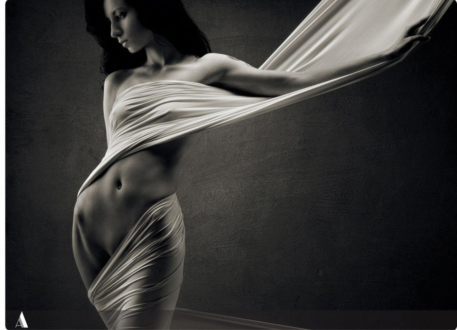 Nude on a dark background