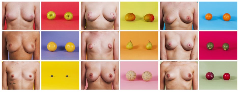 Tits in the form of the letter "e"