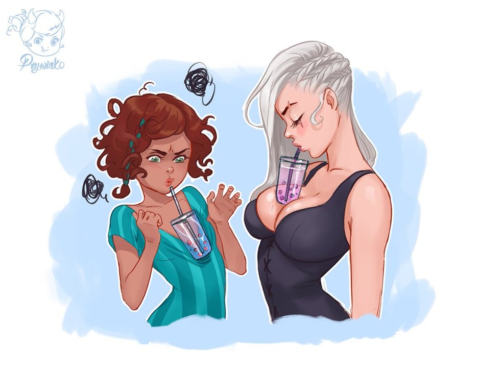 Girls kiss